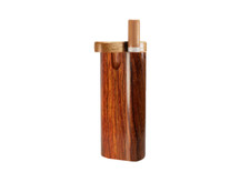 3" Solid Cocobolo Hardwood Swivel Top Dugout & Ceramic Bat - Made in USA