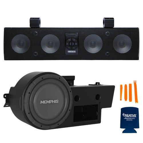Memphis Audio For Polaris General UTV Bundle Sound Bar w/ Subwoofer