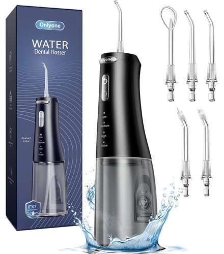 Onlyone Water Dental Flosser Pick for Teeth Oral Irrigator Black-New Not Sealed