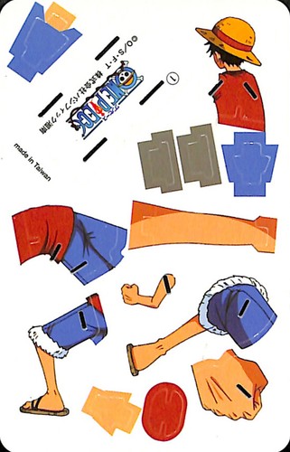 One Piece Puzzle Card Joybox 3d Character Figure Volume 1 No 1 Monkey D Luffy Ebay