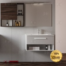 Mobile bagno sospeso 80 cm con lavabo in Ceramica e un cassetto AURA Vari Colori