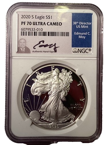 DONALD TRUMP 2020 45TH PRESIDENT NGC MS70 1OZ SILVER EAGLE LIBERTY