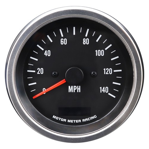 VD Vintage 85mm 3-3/8" Electrical Speedometer Odometer 140 MPH White LED - 第 1/7 張圖片