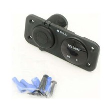 U.S. Solid 2 in 1 Panel Voltmeter Dual USB Car Charger Socket DC 12V-24V