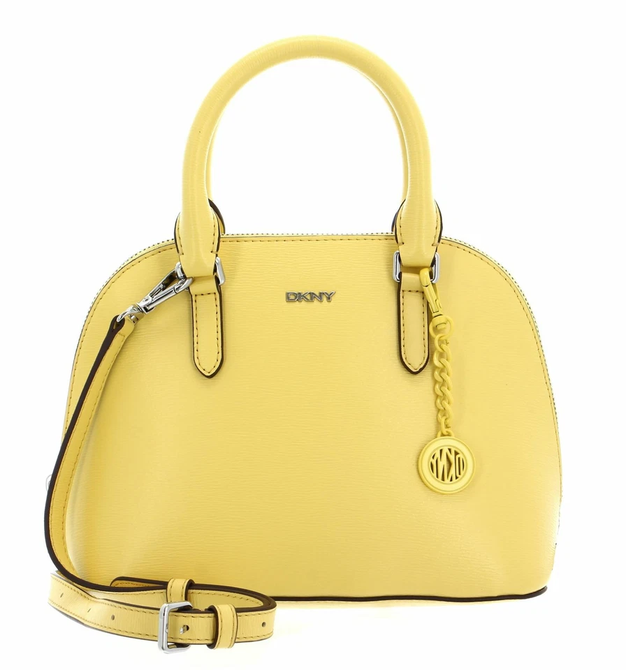 DKNY Bryant Dome Satchel Bag Umhängetasche Tasche Spring Yellow gelb schwarz