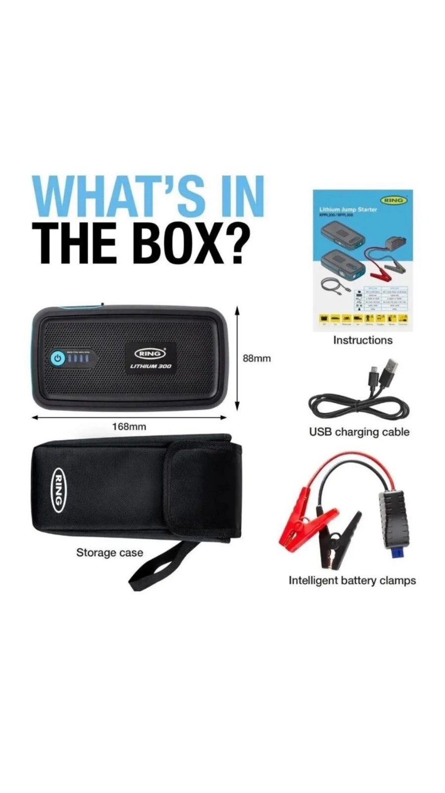 Ring RPPL300 Micro High Power Jump Starter.and Power Bank Brand New