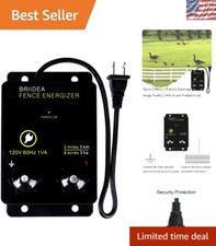 0.1 Joule 2-Mile Electric Fence Energizer for Secure Animal Control - Listed