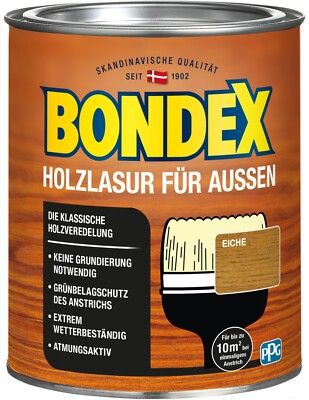 Bondex holzlasur außen eiche hell 0,75l Außen eiche hell 0,750 l