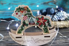 DIY Cross Stitch Kit Winter on Wood Cross Stitch Craft Set for Decor  Giftin