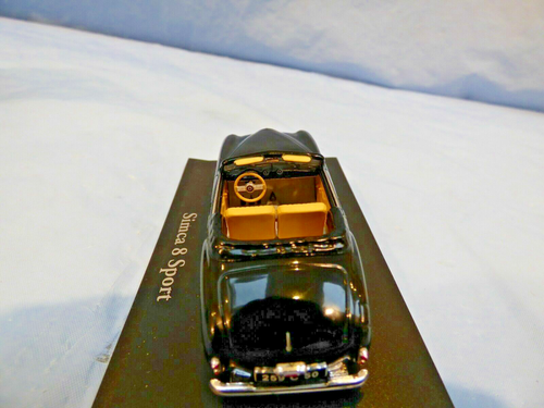 Simca 8 Sport Cabriolet Pininfarina Design French Car Toy ATLAS 1:43 Black 1951 - Picture 6 of 8