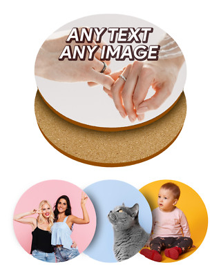 PERSONALISIERTE runde Untersetzer mit glänzender Oberfläche JEDES FOTO einzigartig individuell Küche Geschenk