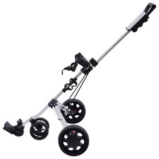 Scorecard Umbrella Drink Holder Club Folding 3 Wheel Golf Pull Push Cart Trolley