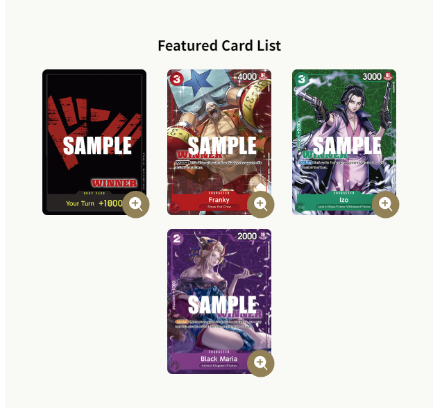 ワンピース カードゲーム ONE PIECE CARD GAME Winner Pack Vol.2 One Piece Card Game Tournament Winner Pack VOL 2 ENGLISH New