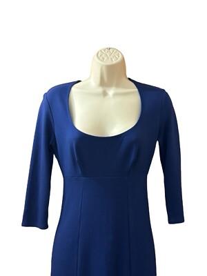 Victoria's Secret Women's Navy Blue Stretch 3/4 Sleeve Fitted Midi Dress  Size 2 | eBay