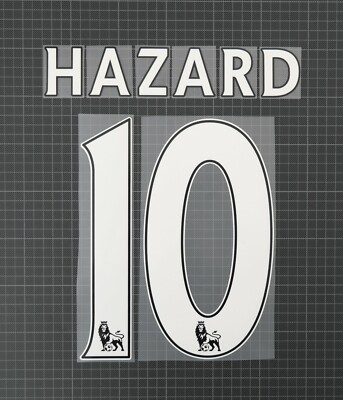 HAZARD #10 2013-2017 Player Size Premier League White Nameset PS-PRO Plastic