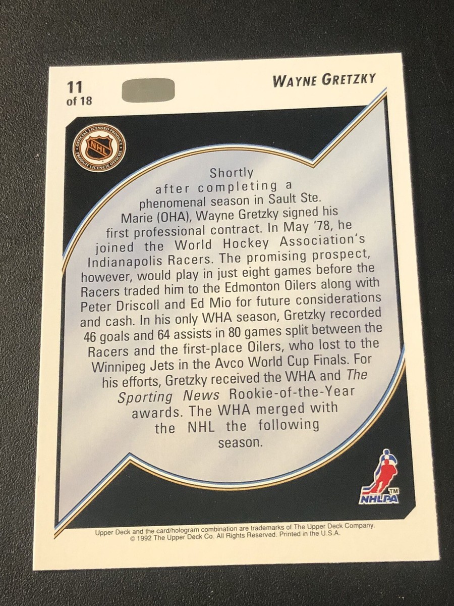 1992-93 Upper Deck Hockey Heroes Wayne Gretzky Wayne Gretzky #11