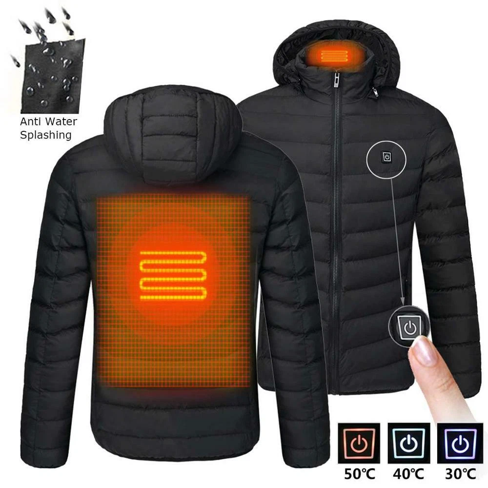 Chaqueta con USB para Hombre Termostato Inteligente Impermeable | eBay