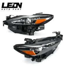 Pair LED Projector Headlights Headlamps For 2018-2021 Mazda 6 w/o Adaptive LH&RH