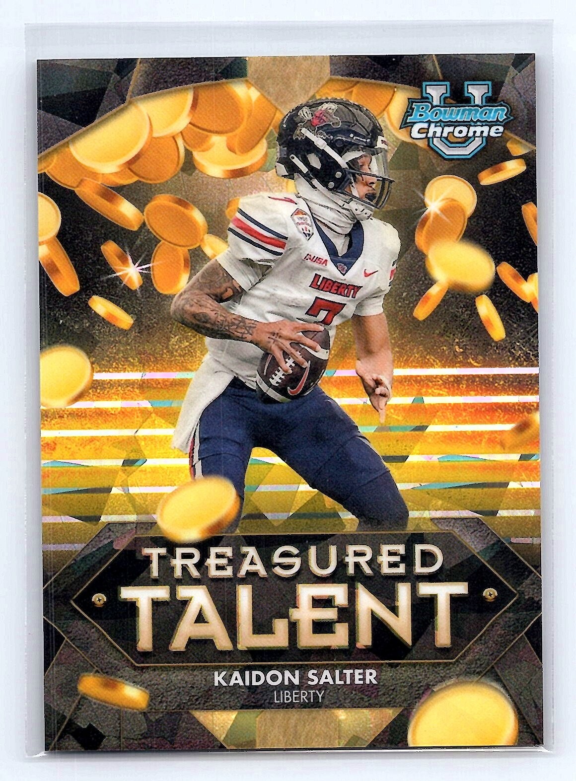 KAIDON SALTER 2024 Bowman University Chrome Sapphire TREASURED TALENT #9 SSP *ab