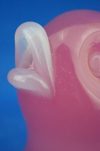 Scultura anatroccolo pulcino vetro sommerso opalino rosa Murano vetrerie Seguso - Foto 19 di 22