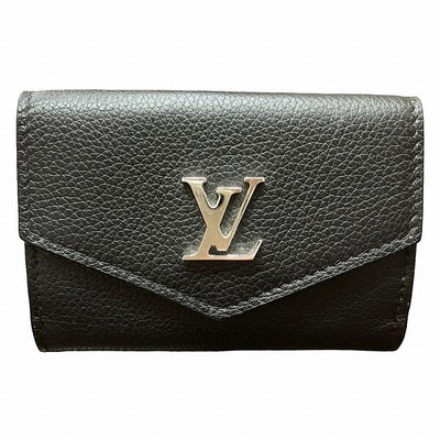 Louis Vuitton Taurillon Portefeuille Rock Mini M63921 Noir Trifold 