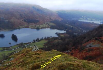 Foto 6x4 Rydal Wasser von Nab Scar Ambleside Grasmere weit zu sehen ri c2014