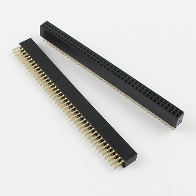 5Pcs Gold Plated 1.27mm Pitch Double Row 2x40 Pin 80 Pin Female Header Strip