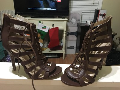 guess lace up heels