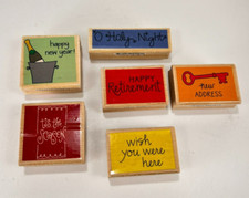 Hampton Art Mounted Rubber Stamp Studio G Christmas Holidays Mixed Lot of 6