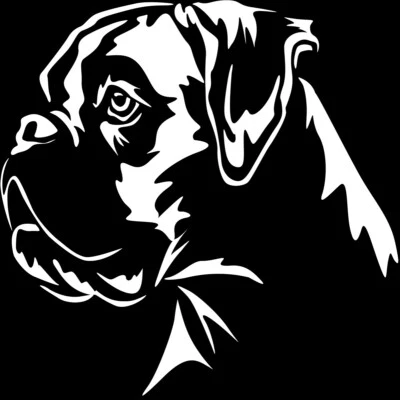 BOXER Aufkleber - Autoaufkleber - sticker - Deutscher Boxer Kopf #21-W - Bild 1 von 3