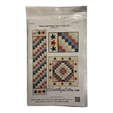 Stars and Strips Sixes Table Set Quilt Pattern by Castilleja Cotton 2018 NOS