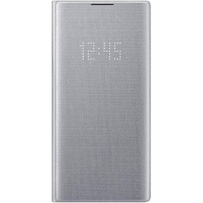 Original Samsung LED View Flip Cover Hülle Galaxy Note 10+ / 10 Plus - Silber