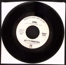 BILLY PRESTON GIRL A&M RECORDS VINYL 45 VG 42-155