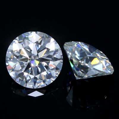 Natural D Color VVS1 Brilliant Cut 3x3 MM Round Pair White Diamond Loose