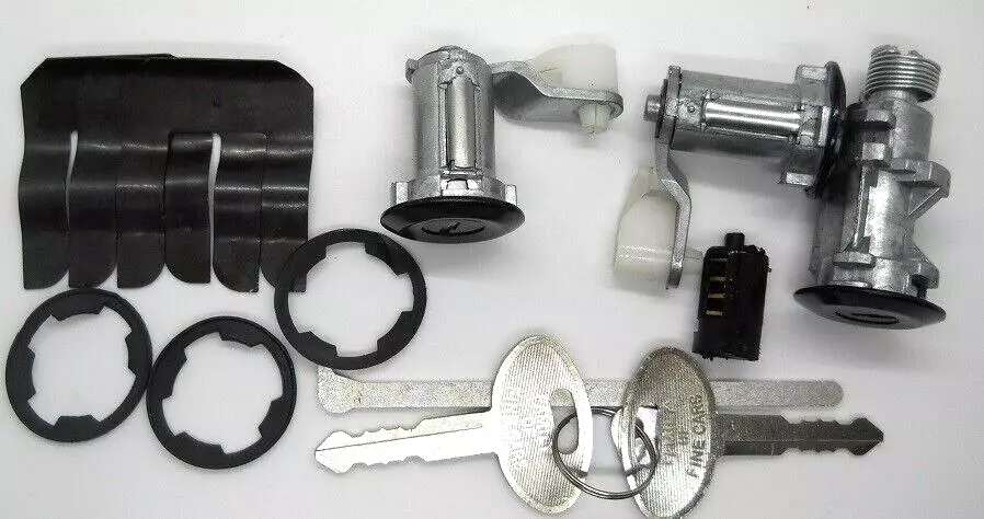 Ford Mustang 1987 a 1992 puerta guante maletero cerraduras tapas negras Foto 2 de 4