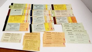 Vintage Disneyland Ticket Book Lot 25th Anniversary ABCDE Coupon Stub Ephemera