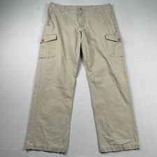 The North Face Pants Mens 36x32 Cargo Canvas Khaki Distress Beige Hiking Camping