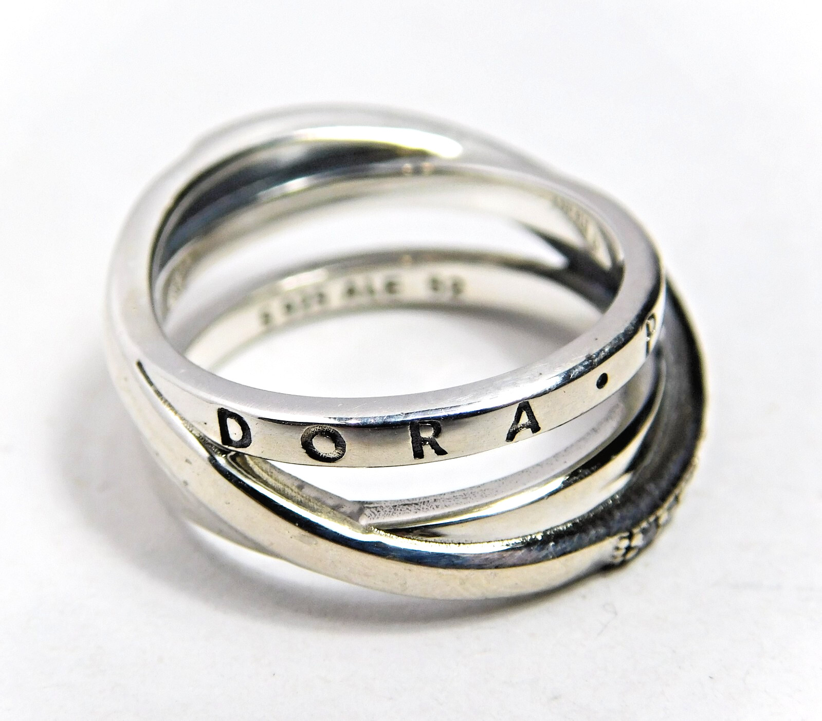 Authentic Pandora Ring, Crossover Triple Band, Cl… - image 5