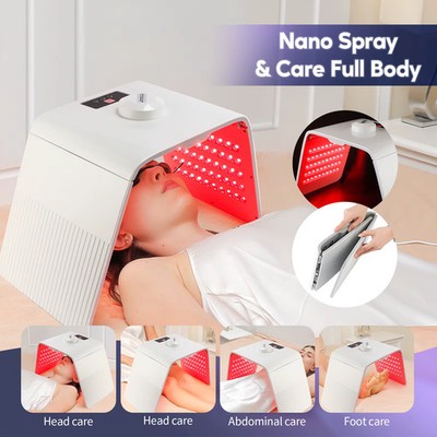Foldable 7 Colors LED Photon Machine PDT Light Therapy Nano Water Sprayer SPA