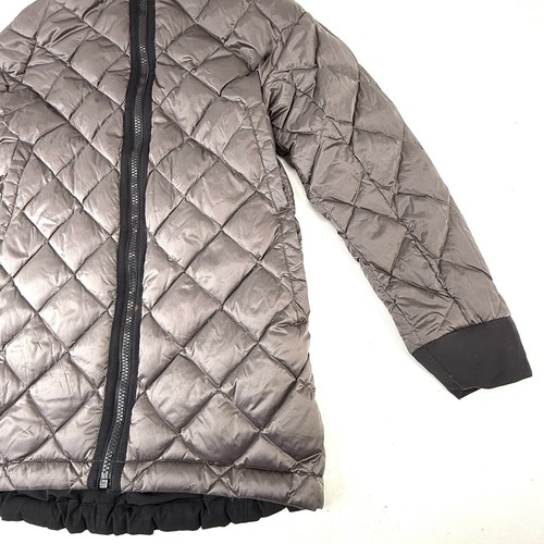 Athleta Vortex Reversible Black Down Parka Jacket Womens Size XXS Puffer Coat - Picture 14 of 16