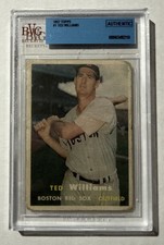 1957 Topps #1 Ted Williams BVG Authentic Boston Red Sox 