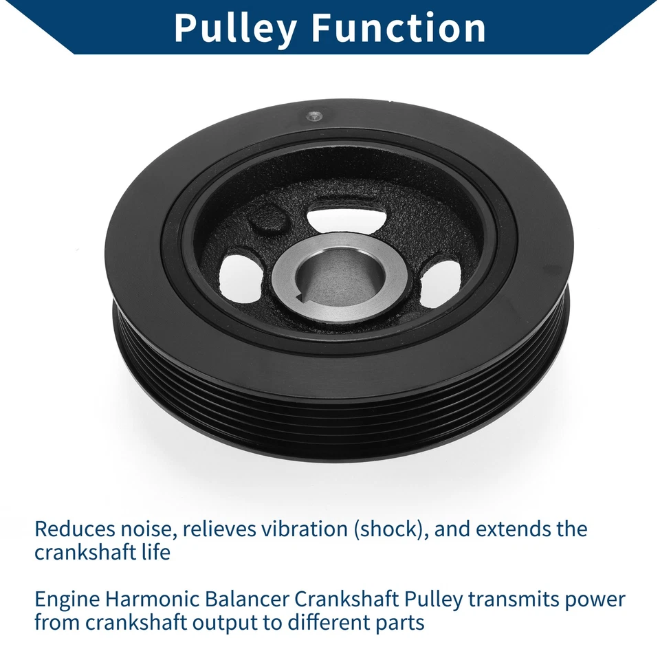 Engine Harmonic Balancer Crank Pulley for Dodge Journey 6 Groove No.2312425000 - Imagem 4 de 4