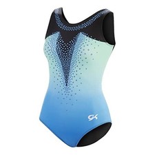 Girls Dazzling Diamonds Gymnastics Leotard - Dance Costume CS Girls 5-6 Blue