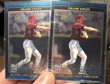 (2) 2002 Bowman Chrome Baseball Chase Utley RC #241 Philadelphia Phillies MLB