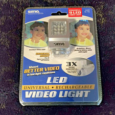 Genuine Sima SL-10L Universal Rechargeable Powerful 9 LED Video Light  NEW 