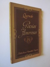 Poesia Amorosa (Spanish) by Francisco de Quevedo y.Villegas 1943 Paperback good