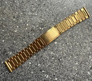 Authentic Vintage Gold Plated Flat Link Bracelet 18mm End Links