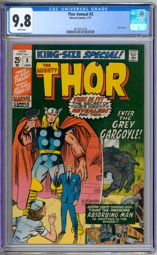 Thor Annual 3 CGC Graded 9.8 NM/MT White Marvel Comics 1974
