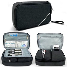 Diabetic Supplies Travel Case, Diabetes Storage Bag for Glucose Meter, Insuli...