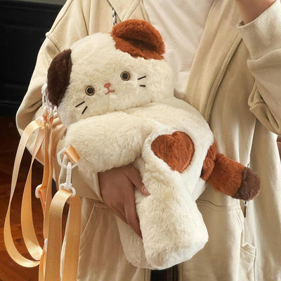 Plush Crossbody Bag Handbag Cute Shoulder Bag for Shopping Outdoor Commuting
